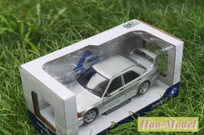 Solido 1/18 for Benz 190 W201 EVO Alloy Diecast Model Car Ornaments Toys Boys Birthday Gifts Hobby Display Collection Silver