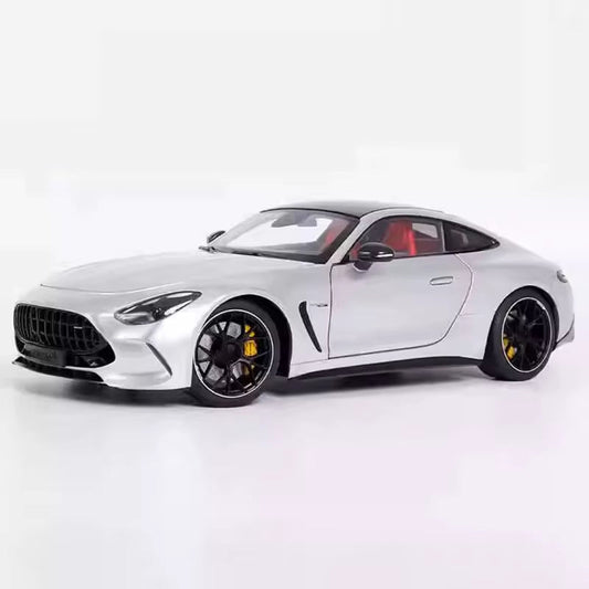 Original NZG 1:18 for GT63 2023 Silver Grey Alloy Fully Open Car Model