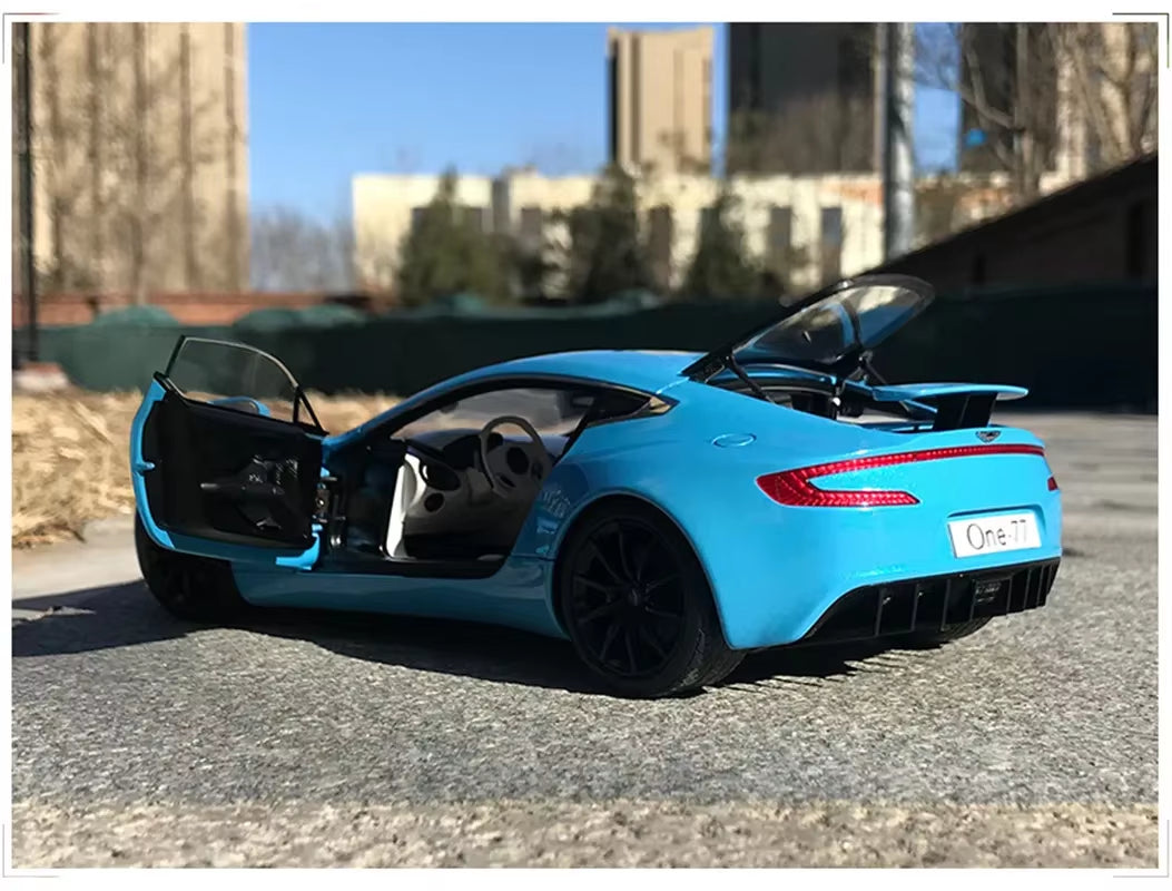 1/18 Autoart 70245 for ASTON MARTIN ONE 77 Diecast Model Car DIAVOLO Blue Gift Collection Ornament Display Metal,Plastic