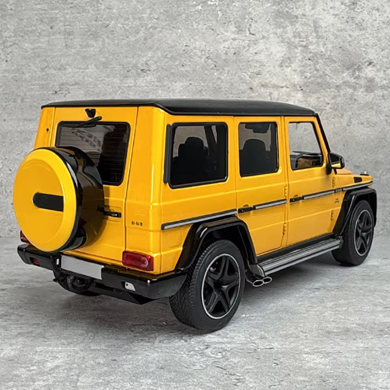 AR 1:18 for G63 (W463) 2017 Yellow Alloy Limited Edition Car Model Collection