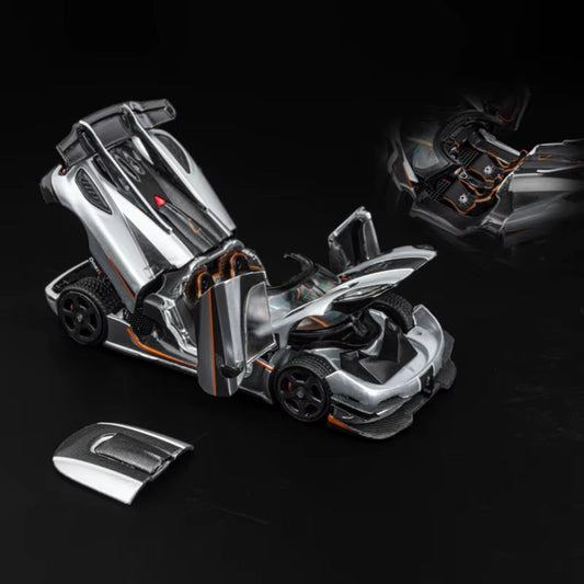 DCM 1:64 for Koenigsegg ONE1 Alloy Fully Open Simulation Car Model