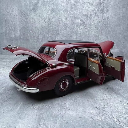 Norev 1/18 for 300 1955 Simulation Alloy Car Model Can Open the Door Wine Red