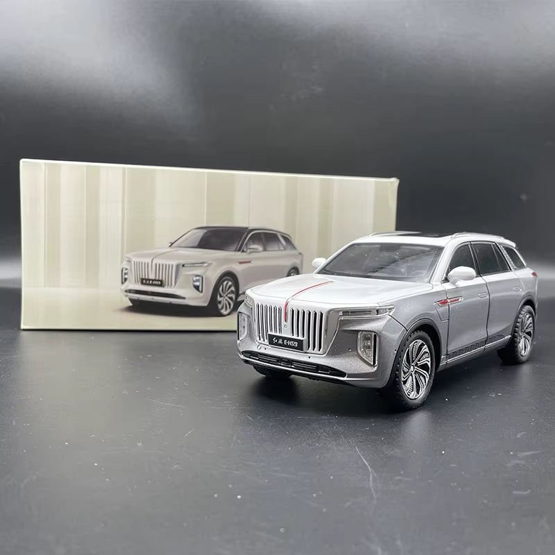 1: 24 Hongqi E-HS9 Simulated Alloy Car Model for Children and Boys Toy Car Model Collection Gift Fine Edition