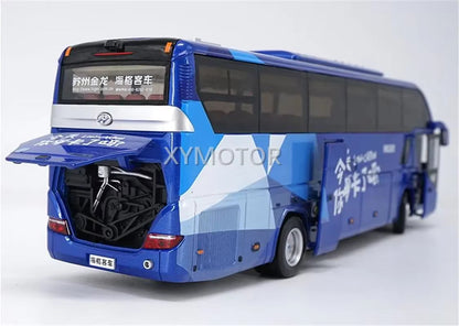 1/42 Gold Dragon Higer KLQ6125 Low-Carbon Metal Diecast Model Car Bus Toys Boys Gifts Collection Display Ornaments Blue