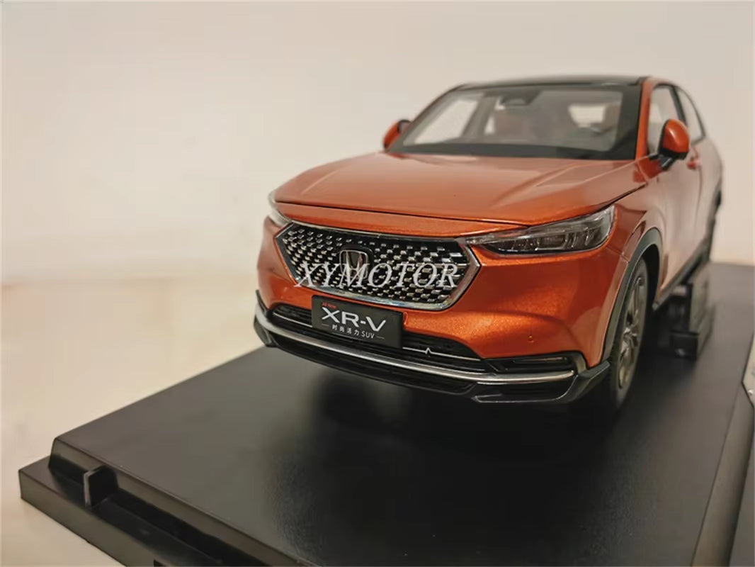 1/18 for Honda XRV XR-V SUV 2023 Metal Diecast Model Car Toys Gifts Hobby Ornaments Collection Orange Display