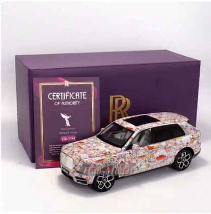 1/18 for Rolls-Royce Cullinan BB Alloy Diecast Model Car Kids Simulated Toys Boys Birthday Gifts Hobby Display Collection Black