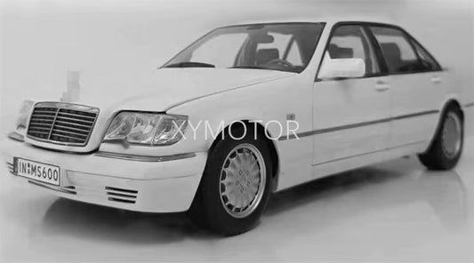 1/18 Model for Mercedes Benz S600 V12 W140 1990 Diecast Model CAR Toys Kids Gifts Collection Black/White/Silver Metal,Plastic