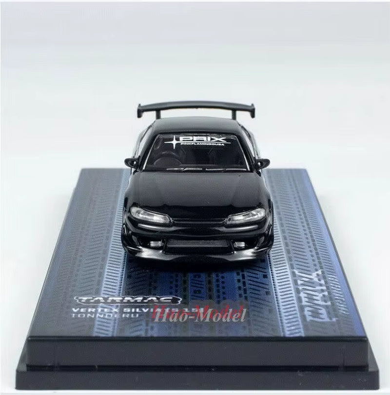 TW 1/64 for VERTEX Silvia S15 Alloy Metal Diecast Model Car Kids Toys Boys Girls Birthday Gifts Hobby Display Collection Black