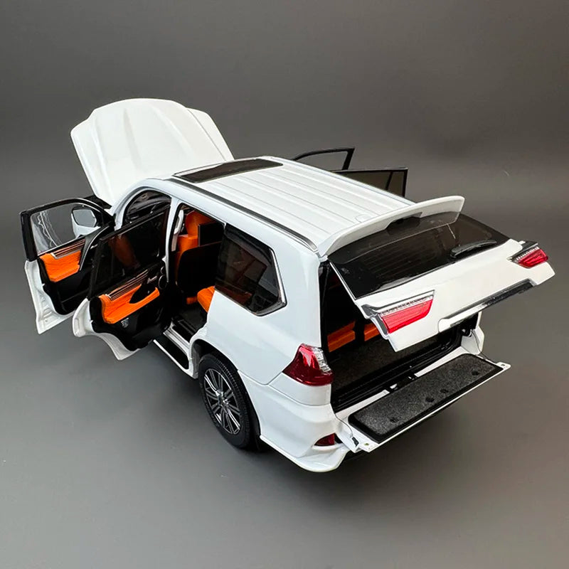 LCD 1:18 for LX570 Off-Road Vehicle SUV Alloy Car Model Gift Collection