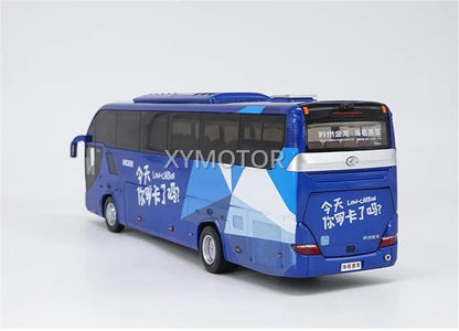 1/42 Gold Dragon Higer KLQ6125 Low-Carbon Metal Diecast Model Car Bus Toys Boys Gifts Collection Display Ornaments Blue