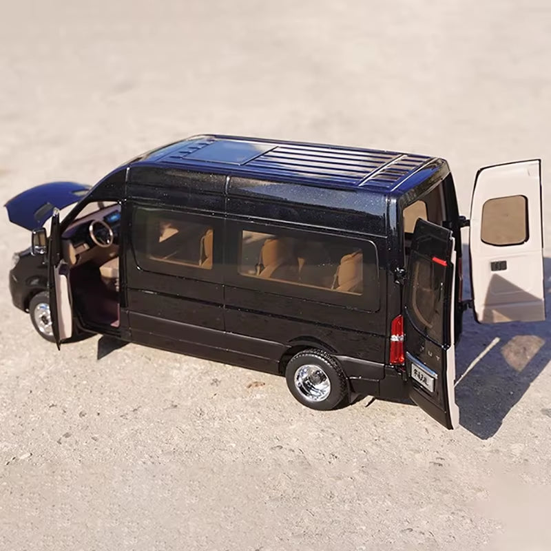 Original for Yutong Tianjun V6 Model 1:24 Business Vehicle Yutong Bus New Energy Commercial Vehicle Model